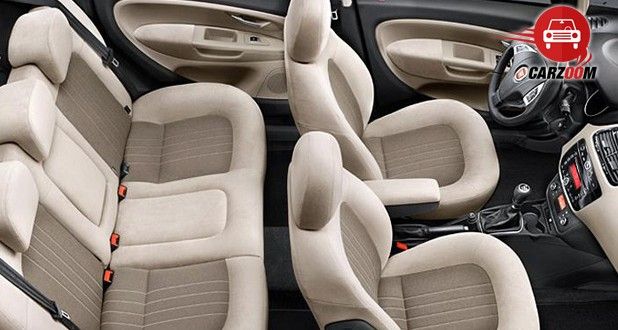 Auto Expo 2014 Fiat Linea facelift Interiors Seats