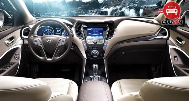 Auto Expo 2014 Hyundai New Santa FE Interiors Dashboard