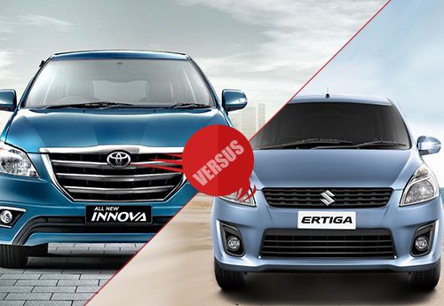 Toyota Innova (new) facelift 2013 vs Maruti Suzuki Ertiga