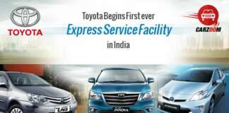 Toyota Begins First ever Express Service Facility in India