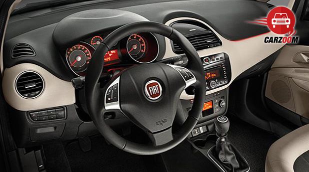 Auto Expo 2014 Fiat Linea facelift Interiors Dashboard