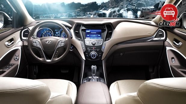 Auto Expo 2014 Hyundai New Santa FE Interiors Dashboard