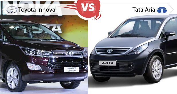 Comparison of New Tata Aria vs Toyota Innova