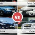 Skoda Octavia VS Toyota Corolla Altis VS Hyundai Elantra VS Chevrolet Cruze