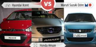 Hyundai Xcent vs Honda Amaze vs Maruti Suzuki Dzire