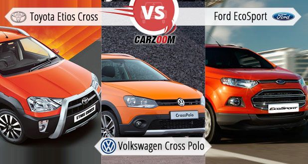 Toyota Etios Cross vs Ford EcoSport vs Volkswagen Cross Polo