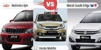 Mahindra Xylo vs Honda Mobilio vs Maruti Suzuki Ertiga