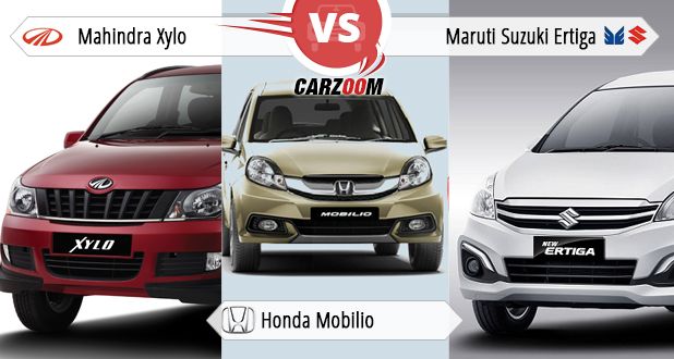 Mahindra Xylo vs Honda Mobilio vs Maruti Suzuki Ertiga