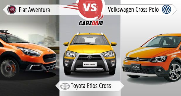 Fiat Avventura Vs Toyota Etios Cross Vs Volkswagen Cross Polo