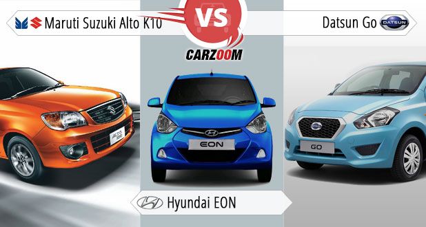 Maruti Suzuki New Alto K10 Vs Hyundai Eon Vs Datsun Go