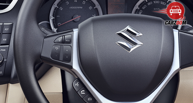 Maruti Suzuki Refreshed Swift Dzire Interiors Bluetooth control on steering