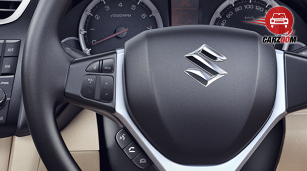 Maruti Suzuki Refreshed Swift Dzire Interiors Bluetooth control on steering