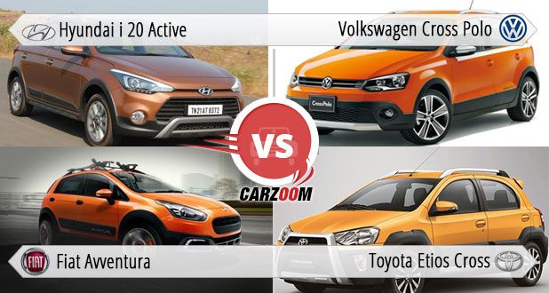 Hyundai i20 Active vs Fiat Avventura Vs Toyota Etios Cross Vs Volkswagen Cross Polo