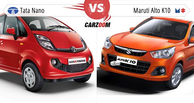 Tata GenX Nano AMT vs Maruti Alto K10 AMT