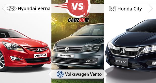 Volkswagen Vento vs New Hyundai 4S fluidic Verna vs Honda City