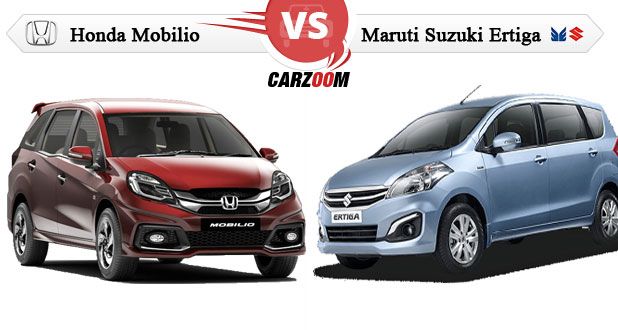 Compare Honda  Mobilio  Vs  Maruti Suzuki Ertiga  Price 