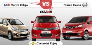 Maruti Suzuki Ertiga vs Chevrolet Enjoy vs Nissan Evalia