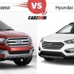 Compare New Ford Endeavour vs Hyundai Santa Fe