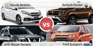 Honda Mobilio vs Renault Duster, Nissan Terrano & Ford EcoSport