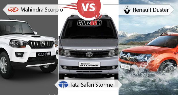 Compare New GEN Mahindra Scorpio vs Tata Safari Strome vs Renault Duster
