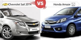 Honda Amaze versus Chevrolet Sail 2014