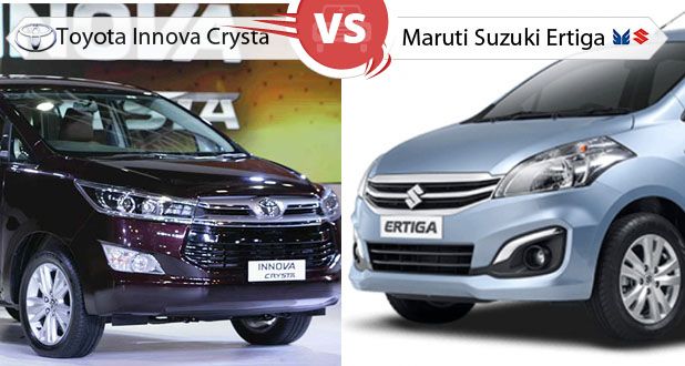 Toyota Innova vs Maruti Suzuki Ertiga