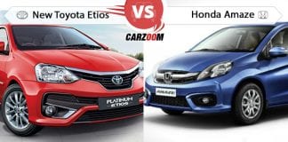 Toyota Etios vs Honda Amaze
